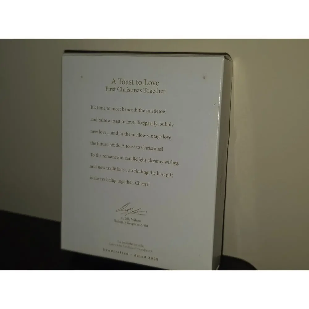A Toast to Love ~ First Christmas Together ~ Hallmark Keepsake Ornament ~ 2009‎